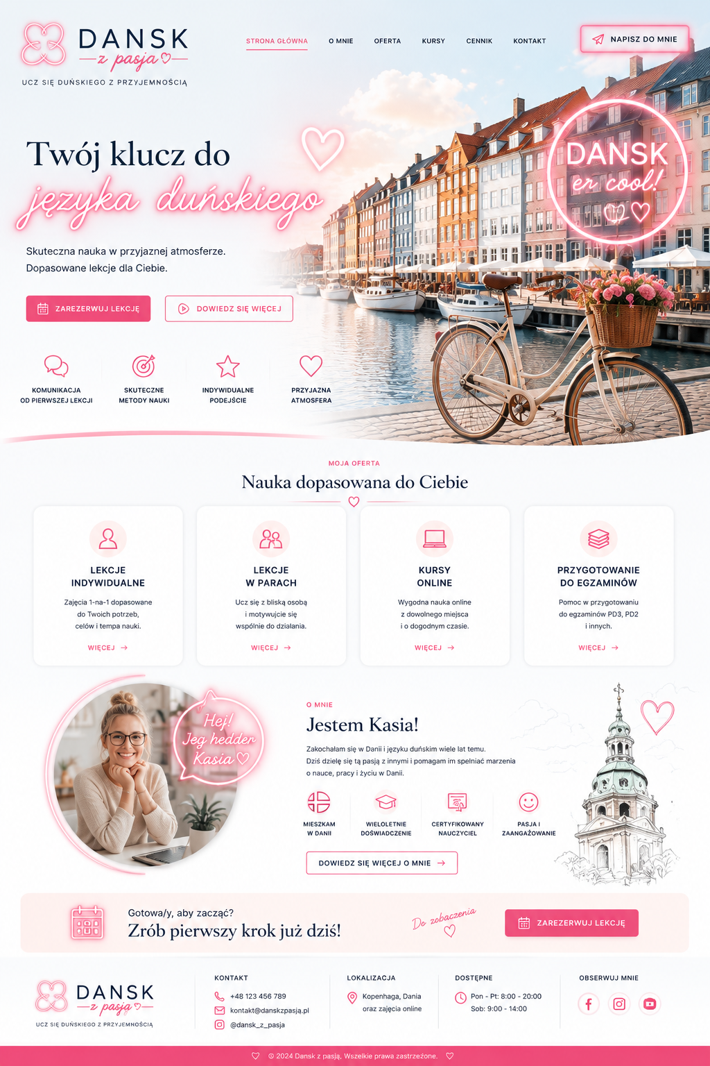 Projekt graficzny strony dla marki premium
